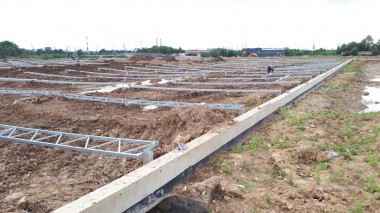 Ход строительства череповецкого тепличного комплекса «Новый» в июле 2018